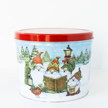 Load image into Gallery viewer, Woody&#39;s Popcorn 2-gallon Gnome for the Holidays Tin