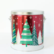 Load image into Gallery viewer, Woody&#39;s Popcorn 1-gallon Christmas Tree Tin